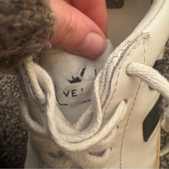 Veja Esplar Leather Sneakers White Black Women’s 7 Low Top - Picture 10 of 11